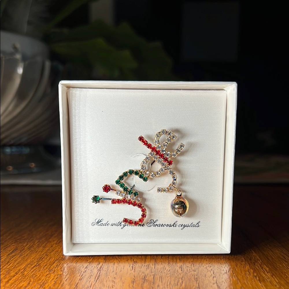 “Jingle” brooch Made with Genuine Swarovski crystals